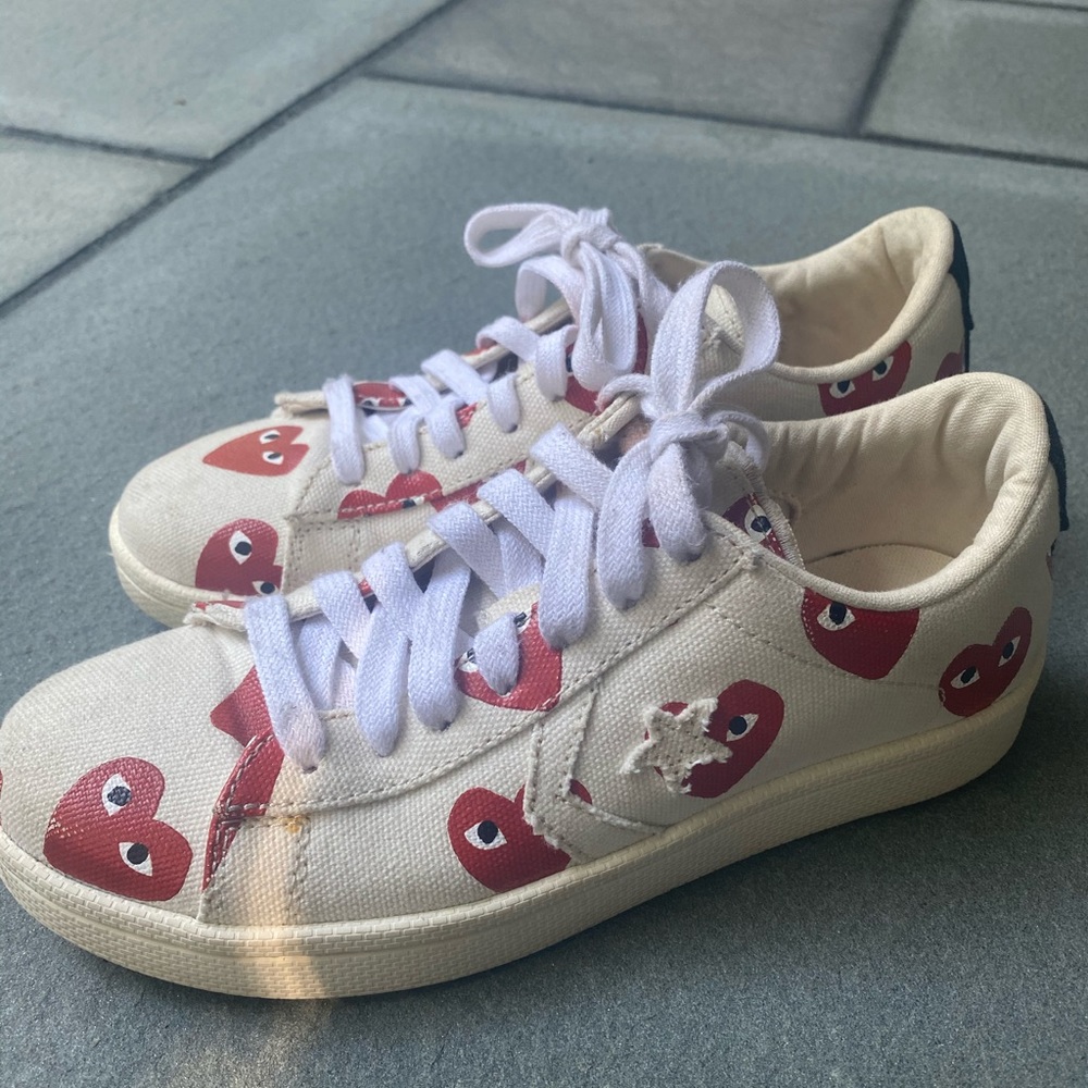 Comme des Garcons White Converse
